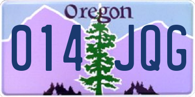 OR license plate 014JQG