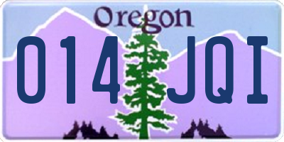 OR license plate 014JQI