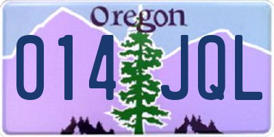 OR license plate 014JQL