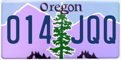 OR license plate 014JQQ