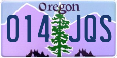 OR license plate 014JQS