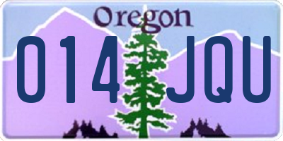 OR license plate 014JQU