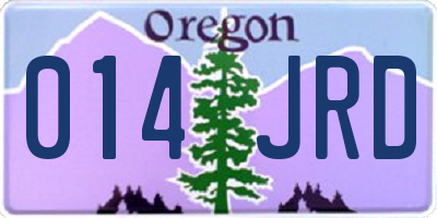 OR license plate 014JRD