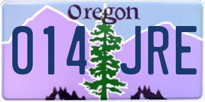 OR license plate 014JRE