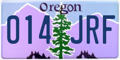 OR license plate 014JRF
