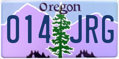 OR license plate 014JRG
