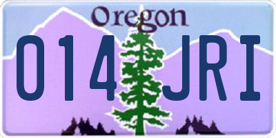 OR license plate 014JRI