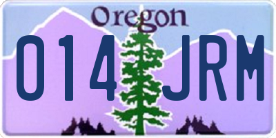 OR license plate 014JRM