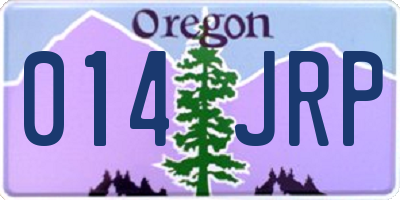 OR license plate 014JRP