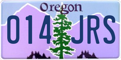 OR license plate 014JRS