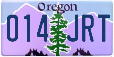 OR license plate 014JRT