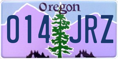 OR license plate 014JRZ