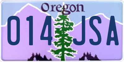 OR license plate 014JSA