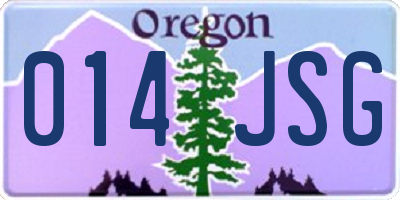 OR license plate 014JSG