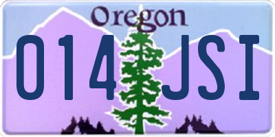 OR license plate 014JSI