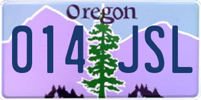 OR license plate 014JSL
