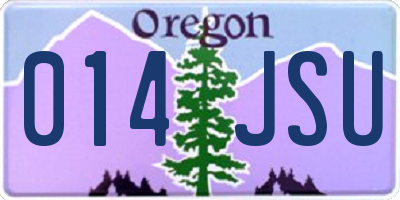 OR license plate 014JSU