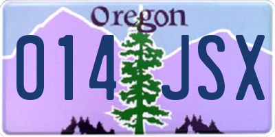 OR license plate 014JSX