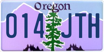 OR license plate 014JTH