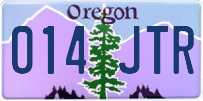 OR license plate 014JTR