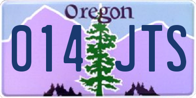 OR license plate 014JTS