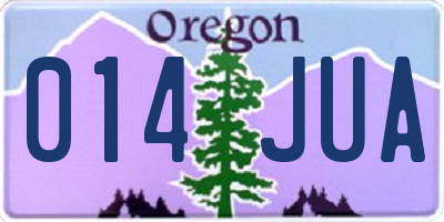 OR license plate 014JUA