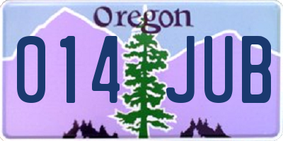 OR license plate 014JUB