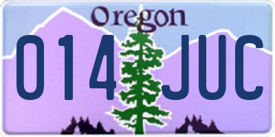 OR license plate 014JUC