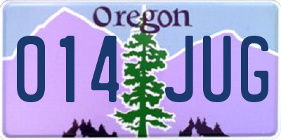 OR license plate 014JUG