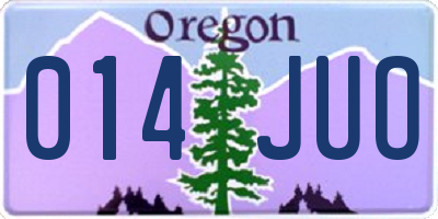 OR license plate 014JUO