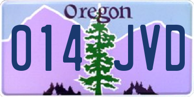 OR license plate 014JVD