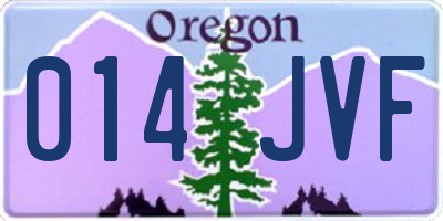 OR license plate 014JVF