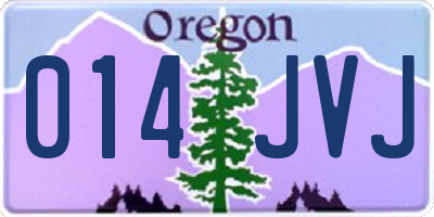 OR license plate 014JVJ
