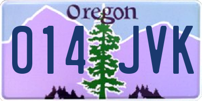 OR license plate 014JVK