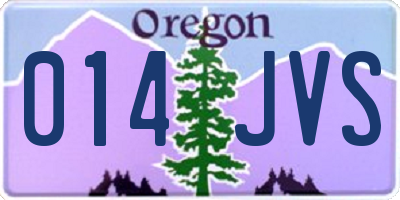 OR license plate 014JVS