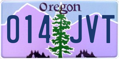 OR license plate 014JVT