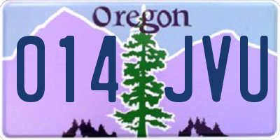 OR license plate 014JVU