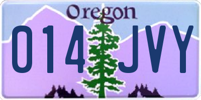 OR license plate 014JVY