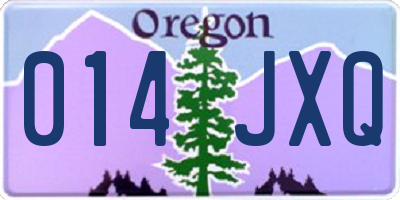 OR license plate 014JXQ