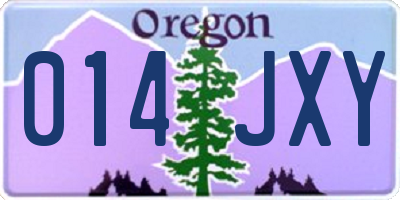OR license plate 014JXY