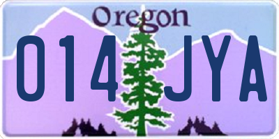 OR license plate 014JYA