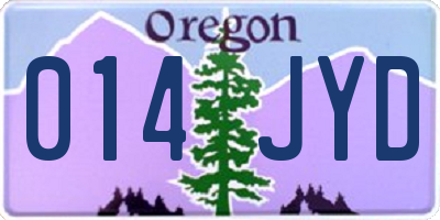 OR license plate 014JYD
