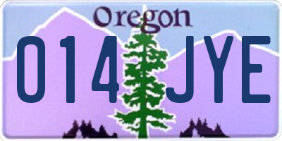 OR license plate 014JYE
