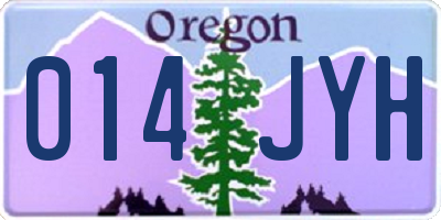 OR license plate 014JYH