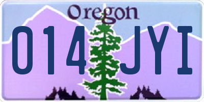 OR license plate 014JYI