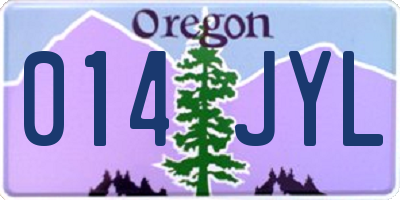 OR license plate 014JYL