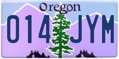 OR license plate 014JYM