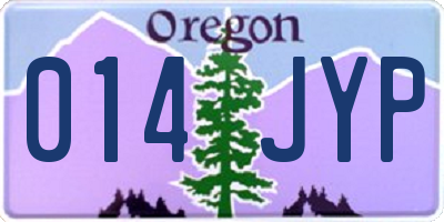 OR license plate 014JYP