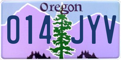 OR license plate 014JYV