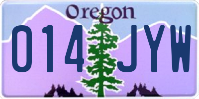 OR license plate 014JYW